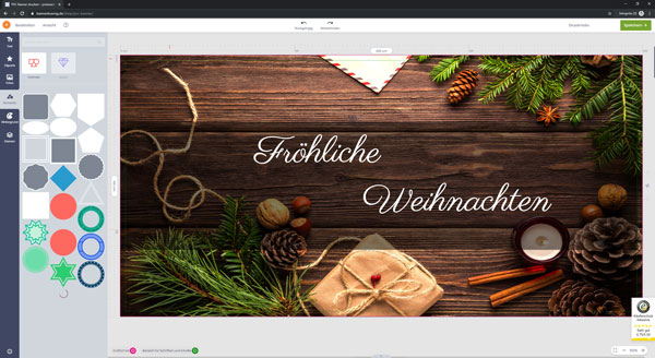 Weihnachtsbanner-Motiv für Ihren Druckauftrag online gestalten